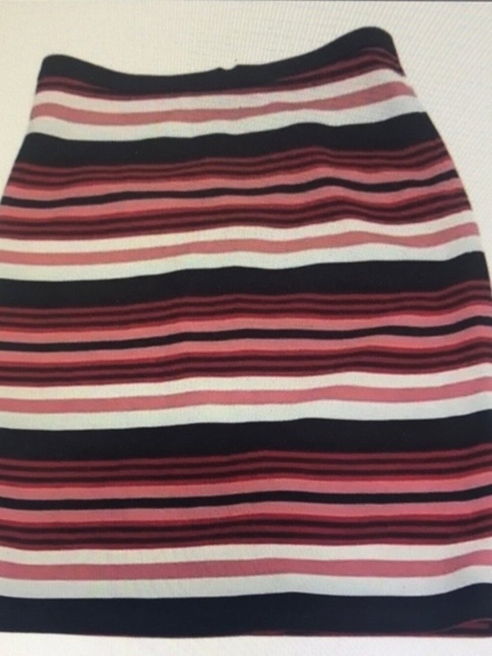 Striped Women's Skirt - Black, Pink, White